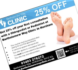 25% Discount on your first Consultation and Treatment with a Chiropodist